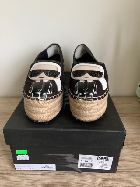 Espadrilky karl lagerfeld - kl80311 black lthr/tex, karl lagerfeld,38