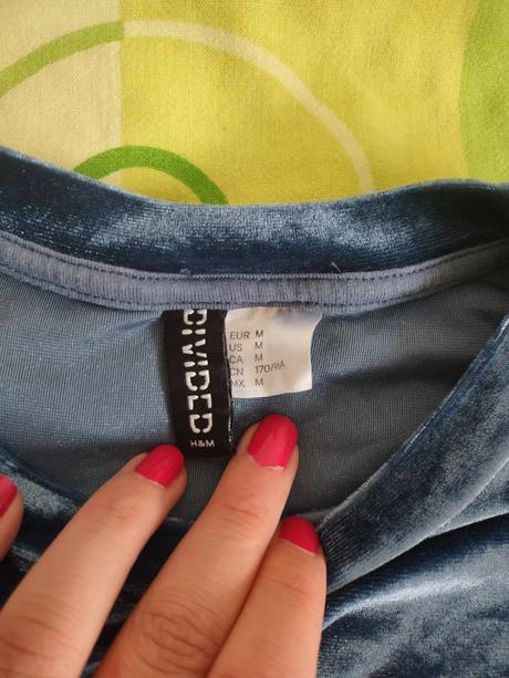 Zamatové tričko h&m, h&m,s