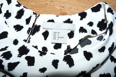 Čiernobiela blúzka, h&m,34