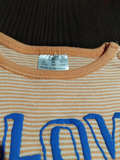 Oranžové pyžamko, f&f,68