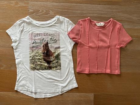 Tričká 2ks, 134/140, h&m,134