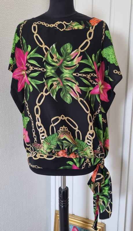 Kvetinová luxusná tunika slávnostná m/l, l