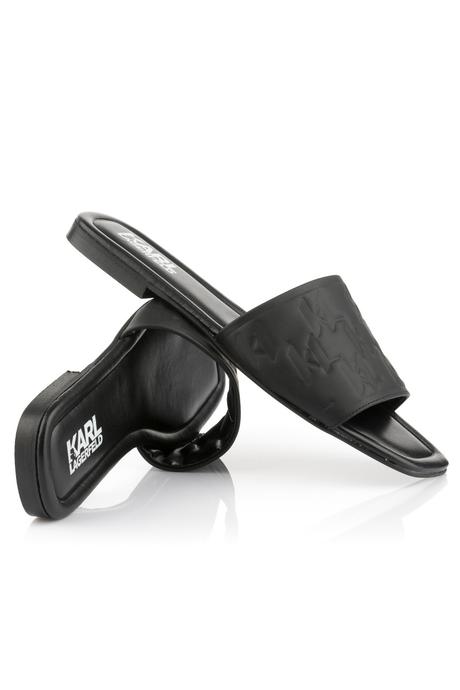 Kožené čierne šľapky karl lagerfeld 40, karl lagerfeld,40