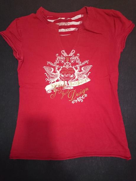 Cervene tricko namornicky styl, s