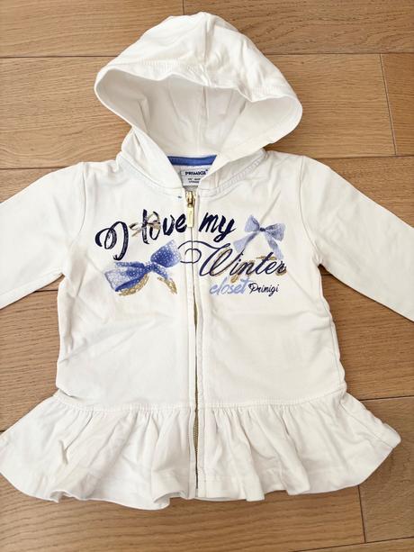 Krasna mikina primigi s volanovym ukoncenim, primigi,74