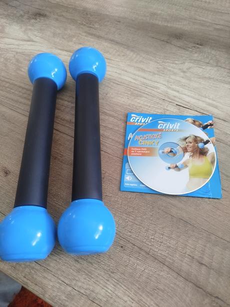 Predam akustické činky 2x 460g a inštruktážním dvd, 