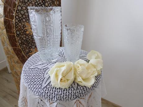 Veľká malá kryštálová váza -top top stav,, 