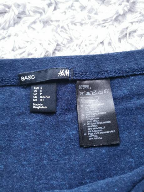 Modrá bavlnená mini sukňa h&m, h&m,s