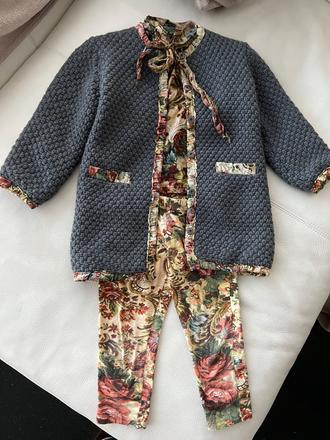 Dolce&gabbana 3-dielny set kabát bluza legíny 4-6, 116