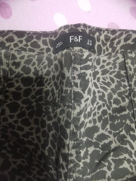 Sivé leopardie nohavice, f&f,38