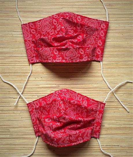 Bavlnené rúška 2 ks- set mama/otec a dieťa s gumič, 