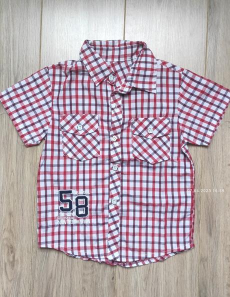 Košeľa komplet s tielkom a šortkami, 116