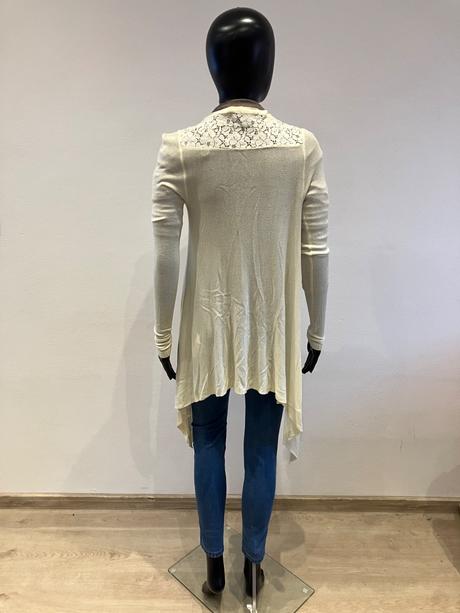 Dámsky kardigán s čipkou maslový gate (xs), gate,xs