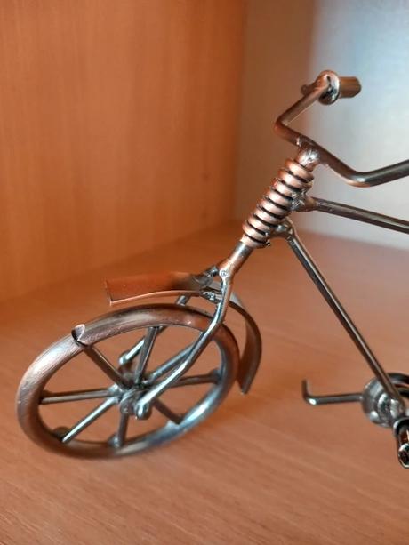 Starý kovový bicykel, dekorácia 18,5x10x8 cm,