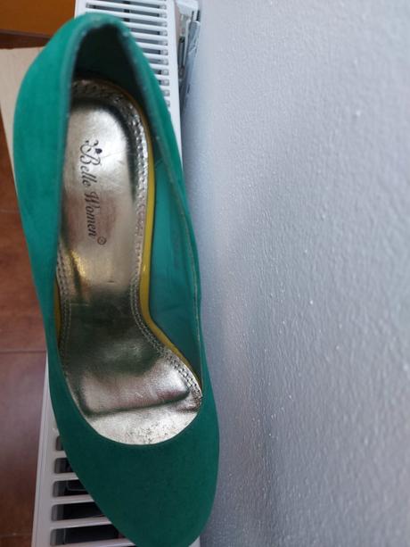 Zeleno žlto zlate lodičky, 36