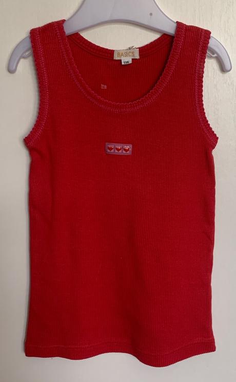 Basics červené tričko-tielko, basics,116