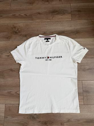 Biele tričko tommy hilfiger, tommy hilfiger,l
