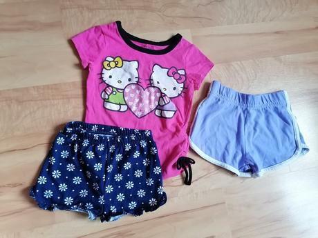 2x kraťasky - 86, tričko grátis, 86