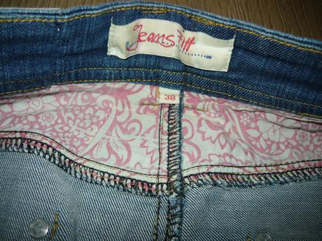 Riflová sukňa, etam,38