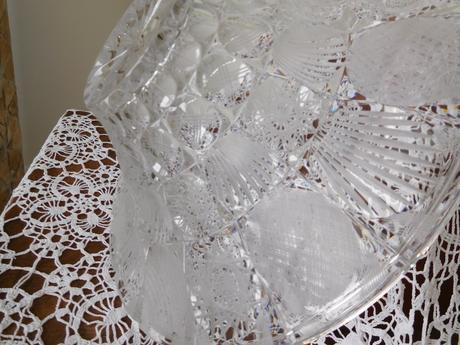 Veľká krištáľová misa bohémia-priemer-31 cm,, 