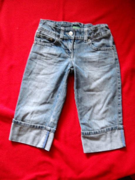 Trojštvrťové rifle alebo po kolená, benetton,128