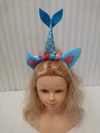 Svietiaca čelenka modrá - morská víla č. 2,