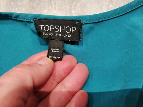 Ľahké tyrkysové šaty topshop, v40, topshop,40