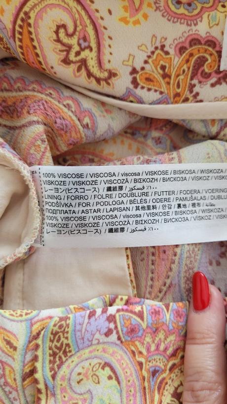 Letné viskózové nohavice mango, l