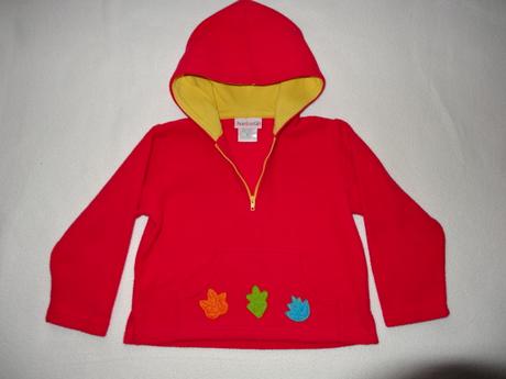 Teplejšia mikina s farebnými listami č. 98/104, 98