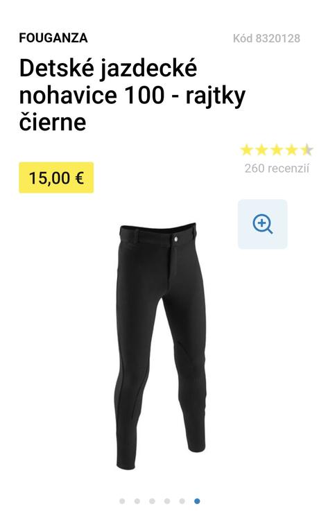 Nohavice jazdecke top stav, decathlon,134