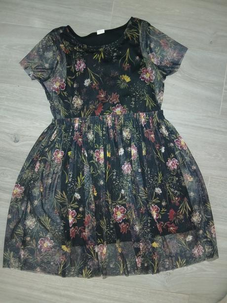 Kvietkovane tylove saty, lindex,146