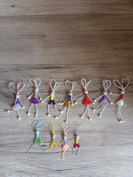Macrame zajaciky na velku noc, 