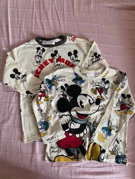 2x mickey tričko zara, zara,98