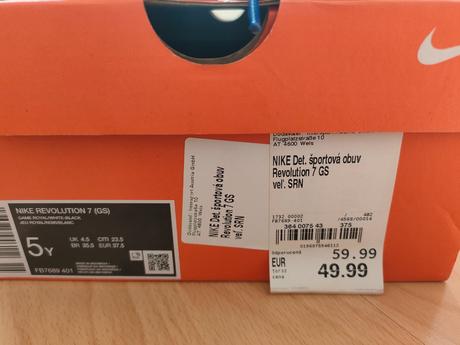 Nike revolution 7 veľkosť 37,5, nike,37
