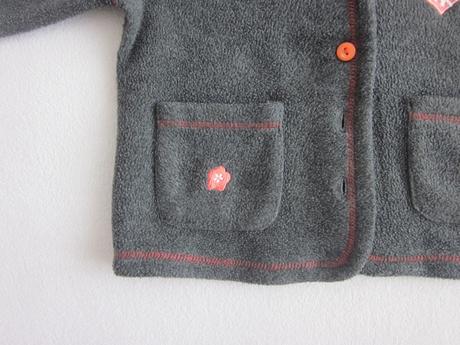 Flísový kabátik, širšieho strihu - málo nosený, 92