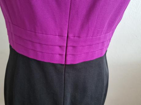 Cyklámenovo-čierne púzdrové šaty m&s veľ.40, marks & spencer,40