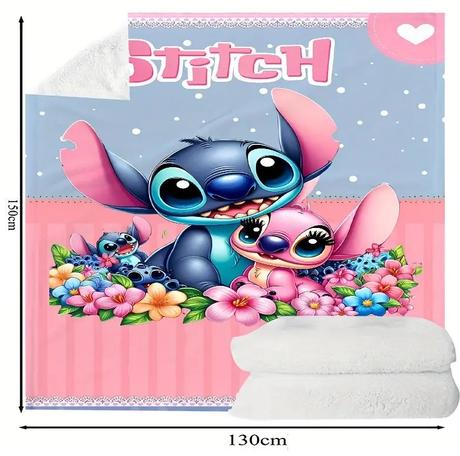 Detská deka 130x150 lilo a stitch love,