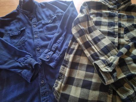 1x modrá flanelka, lindex,158