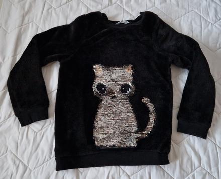 Flitrova mikina macka na5az6rokov, h&m,122