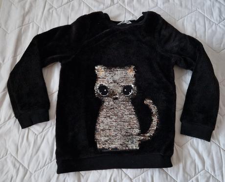 Flitrova mikina macka na5az6rokov, h&m,122