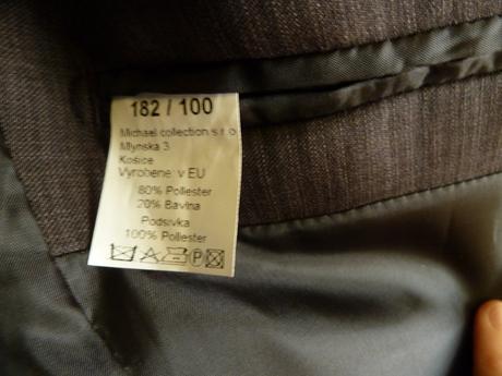 Tmavosivy pansky oblek, l