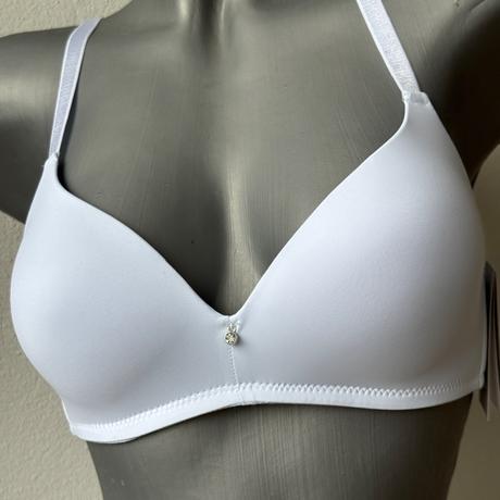 Mierne vystužená podprsenka bez kostice 76222 biel, 70b - 90c