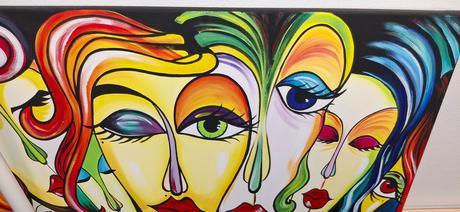 Obraz malba ženy na platne, 