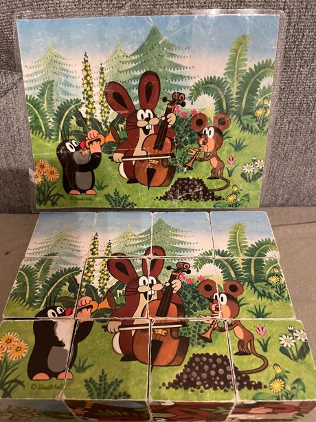 Drevené kocky-krtko-12ks, 