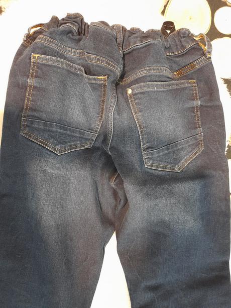 Džínsy rifle skinny fit modré , super strech, h&m,158