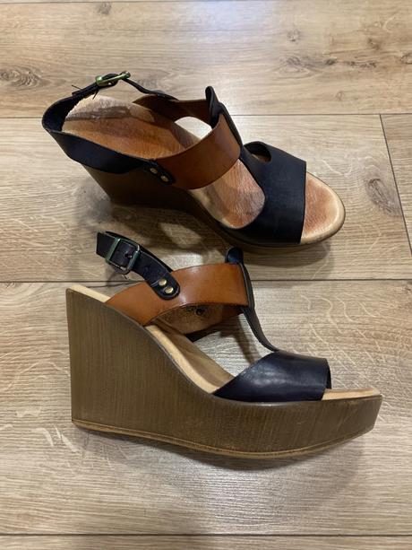 Sandále platforma / koža, 39