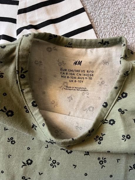 2x tričko, h&m,134