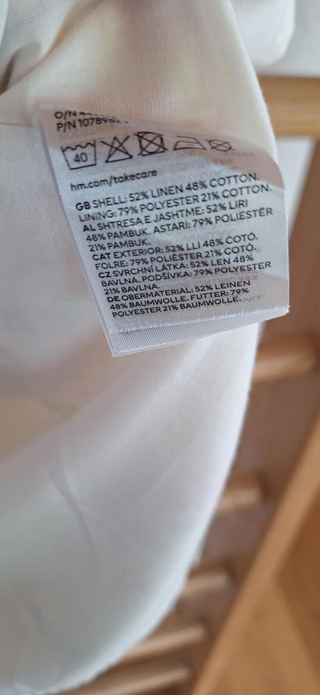 Krásne ľanové šaty, h&m,m