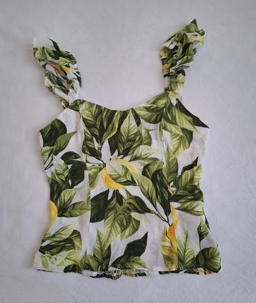Top so zelenými listami, h&m,34