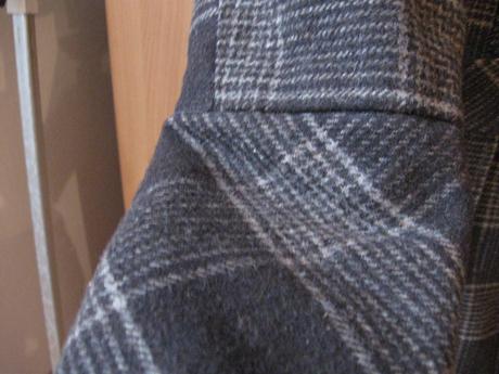 Hnedý károvaný kabát na zimu, s/m, 36/38, s